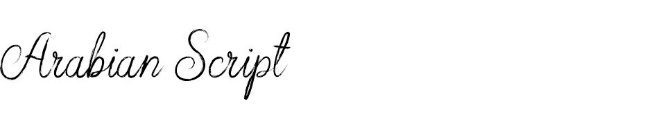 Arabian Script font